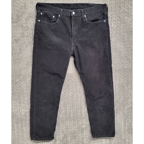 Levi's 507 Stretch Corduroy‎ Pants Mens Size 38x30 Black Tapered - Picture 1 of 10